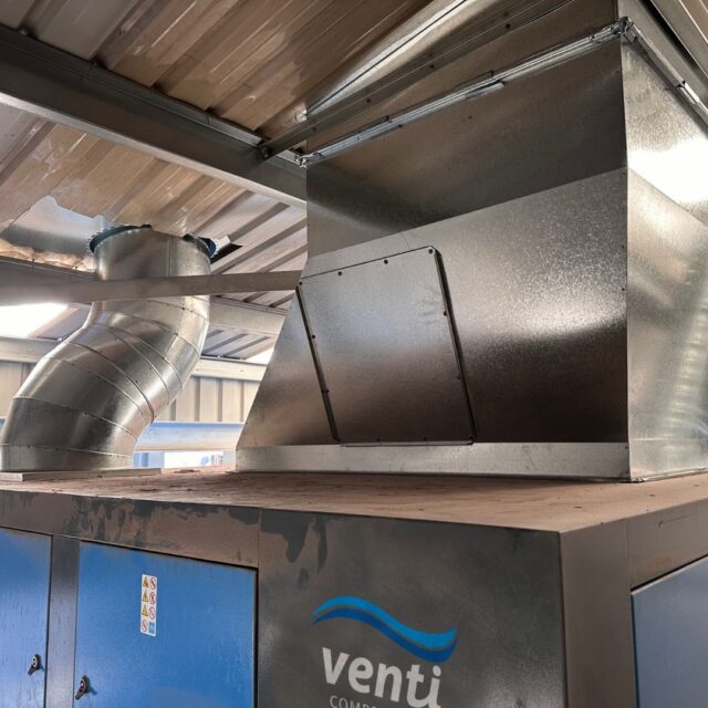 Compressor ducting to reduce dust and increase efficiency by Perth's Nessco Pressure Systems.