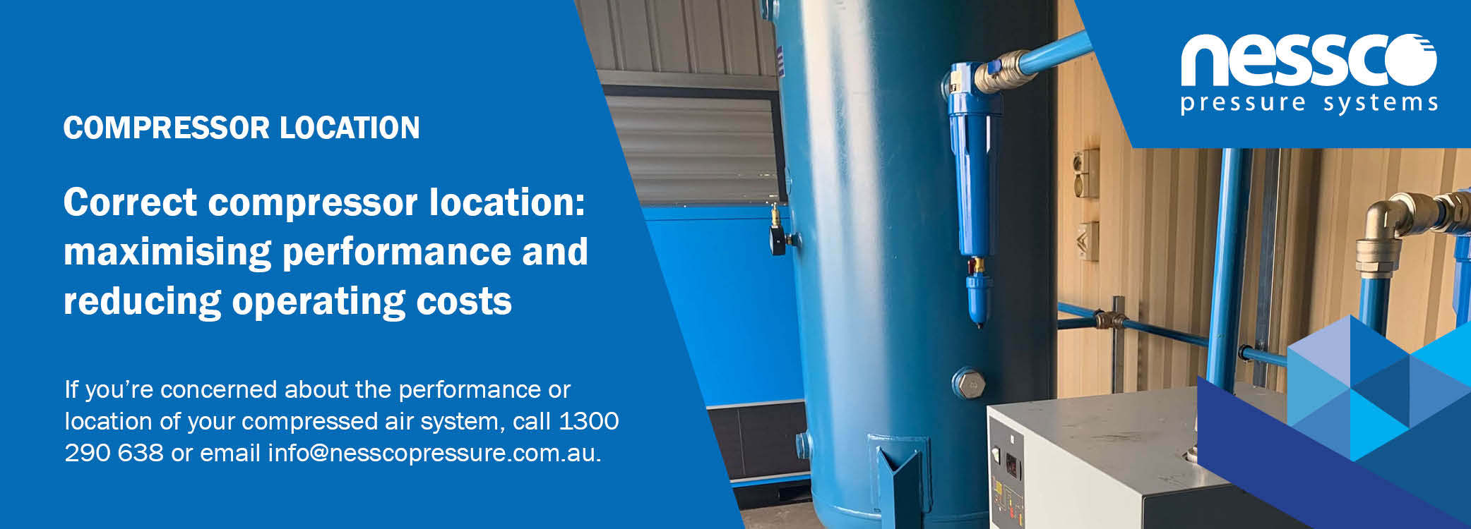 Correct-compressor-location-advice-Nessco-Pressure-Systems-Perth Compressor location information and advice by Perth's Nessco Pressure Systems.