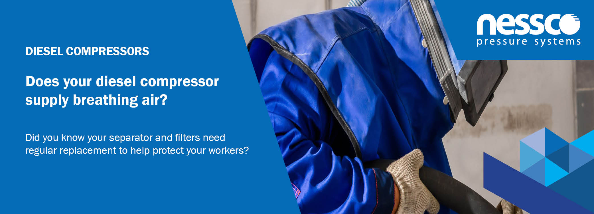 Does your diesel compressor supply breathing air? Service regularly with Perth's Nessco Pressure Systems.