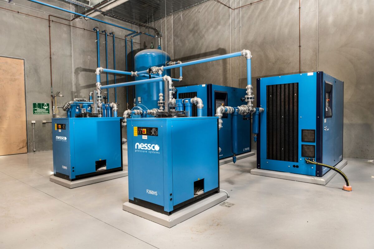 Compressed air system and pipelines in a large industrial factory for Nessco Pressure Systems
