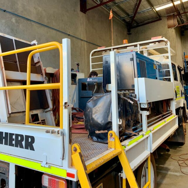 Compressor servicing offsite at Nessco Pressure System's workshop in Welshpool, Perth.