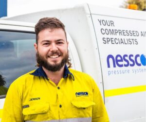 Compressed air specialist, Jensen, from Nessco Pressure Systems, Perth.