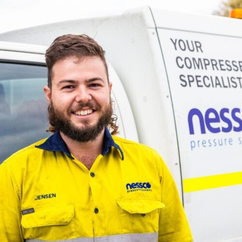 Nessco-Pressure-Systems-Jensen-Service-Technician Compressed air specialist, Jensen, from Nessco Pressure Systems, Perth.