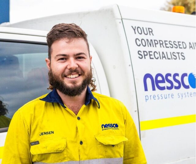 Compressed air specialist, Jensen, from Nessco Pressure Systems, Perth.