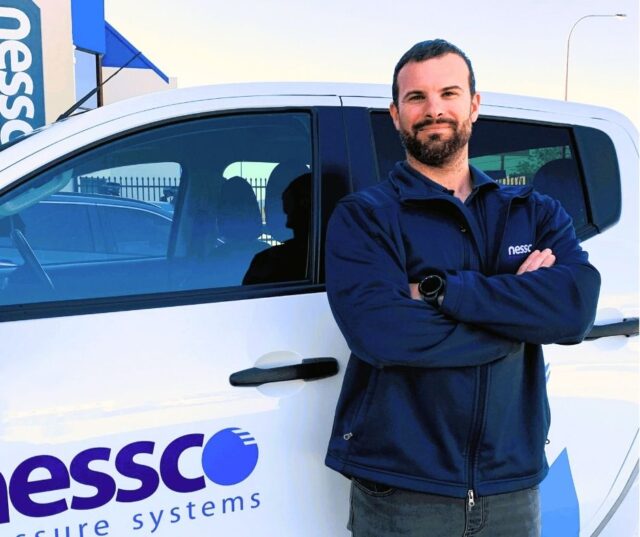 Compressed air specialist, Matt, from Nessco Pressure Systems, Perth.