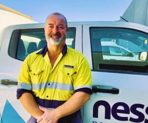 Compressed air specialist, Rick, from Nessco Pressure Systems, Perth.