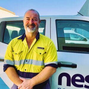 Compressed air specialist, Rick, from Nessco Pressure Systems, Perth.