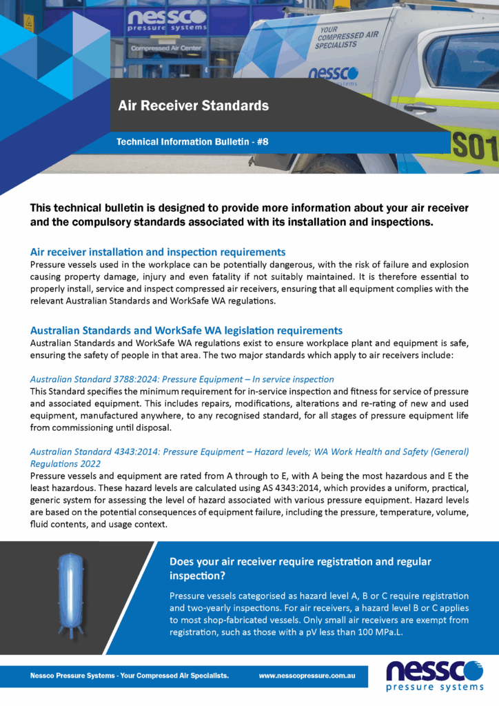 Stay compliant: When was your air receiver last inspected?