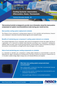 Technical bulletin including facts about compressor cooling systems from Nessco Pressure in Perth.