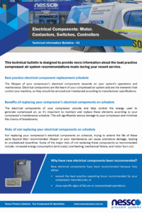 Technical bulletin including facts compressor electrical components from Nessco Pressure in Perth.