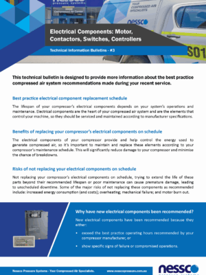 Technical bulletin including facts compressor electrical components from Nessco Pressure in Perth.