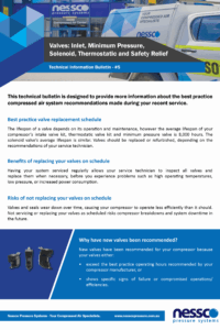 Technical bulletin including facts about various compressor valves from Nessco Pressure in Perth.