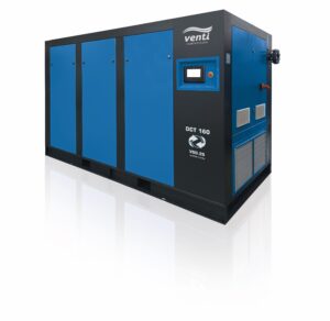 Venti's range of two-stage, heavy duty industrial screw compressors are available in 55-315 kW models from Nessco Pressure Systems.
