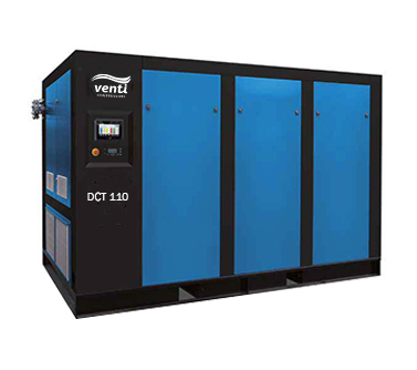 Venti's range of singe stage, heavy duty industrial screw compressors are available in 75-355 kW models from Nessco Pressure Systems.
