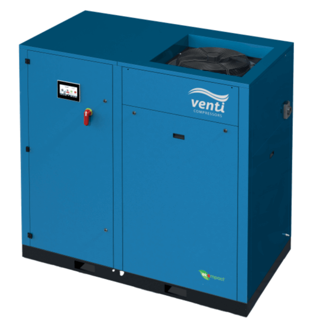 Venti's KLE Plus 30 VSD screw compressor, available in Perth