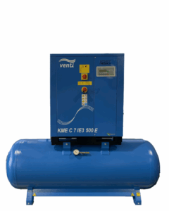 Venti-KME-C-Plus-7-500 Venti's KME C Plus 7 screw compressor on tank, available in Perth.