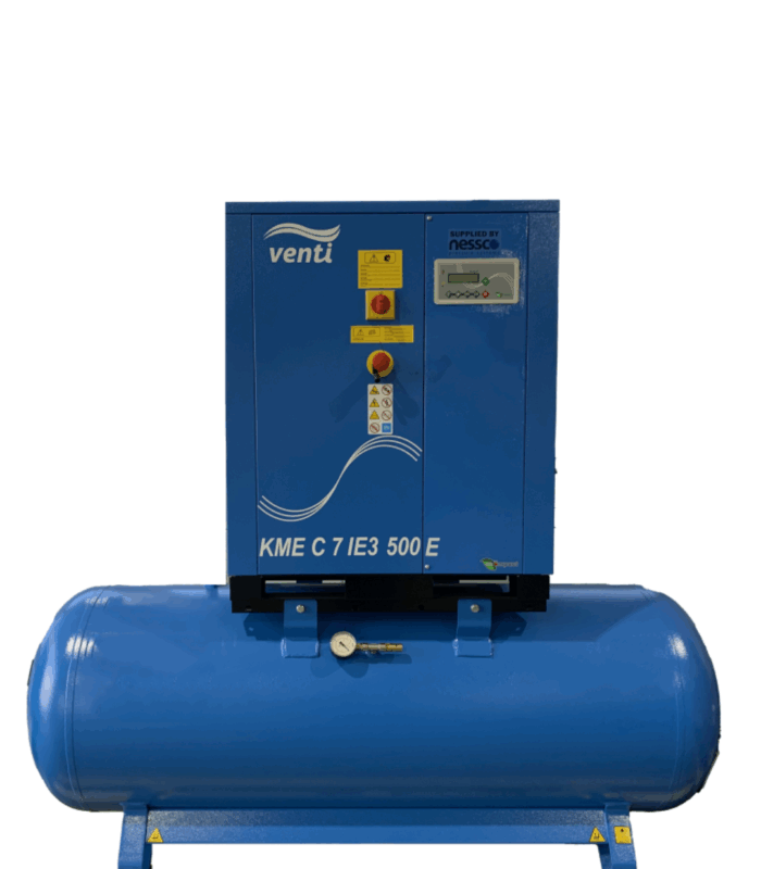 Venti's KME C Plus 7 screw compressor on tank, available in Perth.