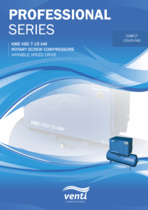 Venti 7-15Kw VSD screw compressors, sold by Nessco Pressure Systems. 