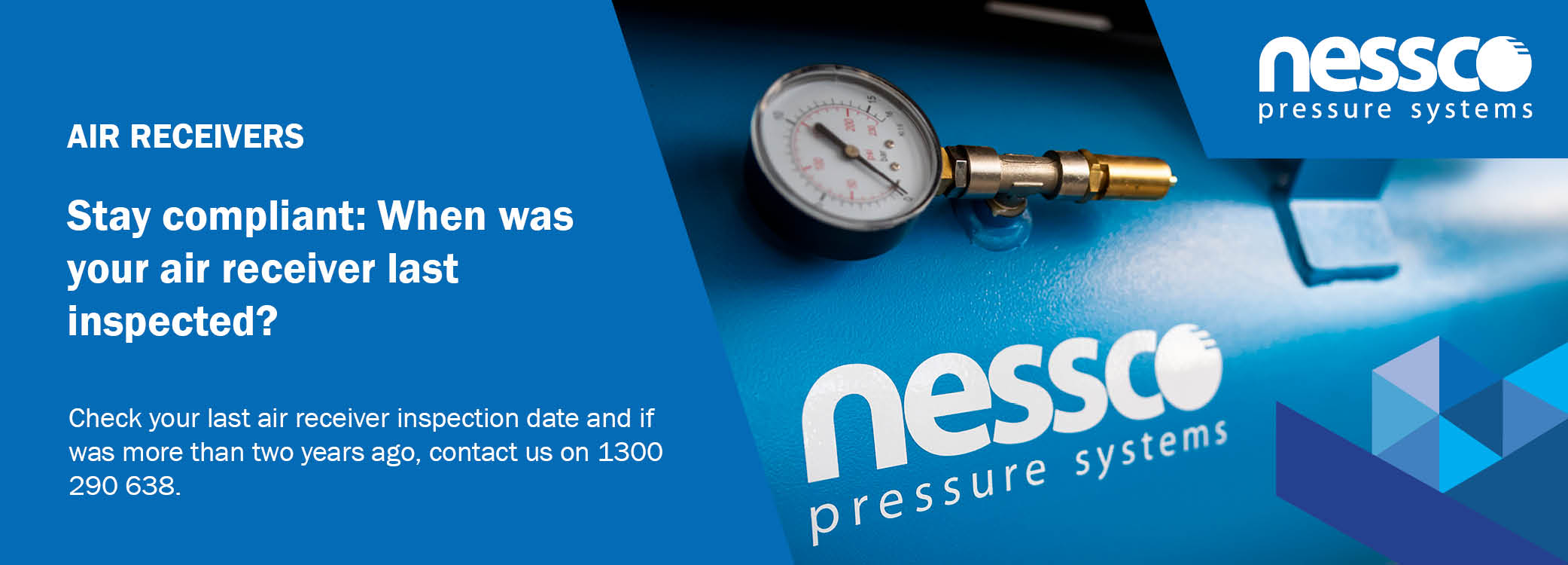 Air receiver inspections, carried out by Perth's Nessco Pressure Systems.