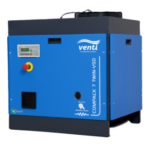 img1-Compack-5-–-7kW-VSD Venti Compack Easy & Twin screw compressors with VSD options. Available at Perth's Nessco Pressure Systems.