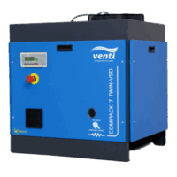 Venti Compack Easy & Twin screw compressors with VSD options. Available at Perth's Nessco Pressure Systems.