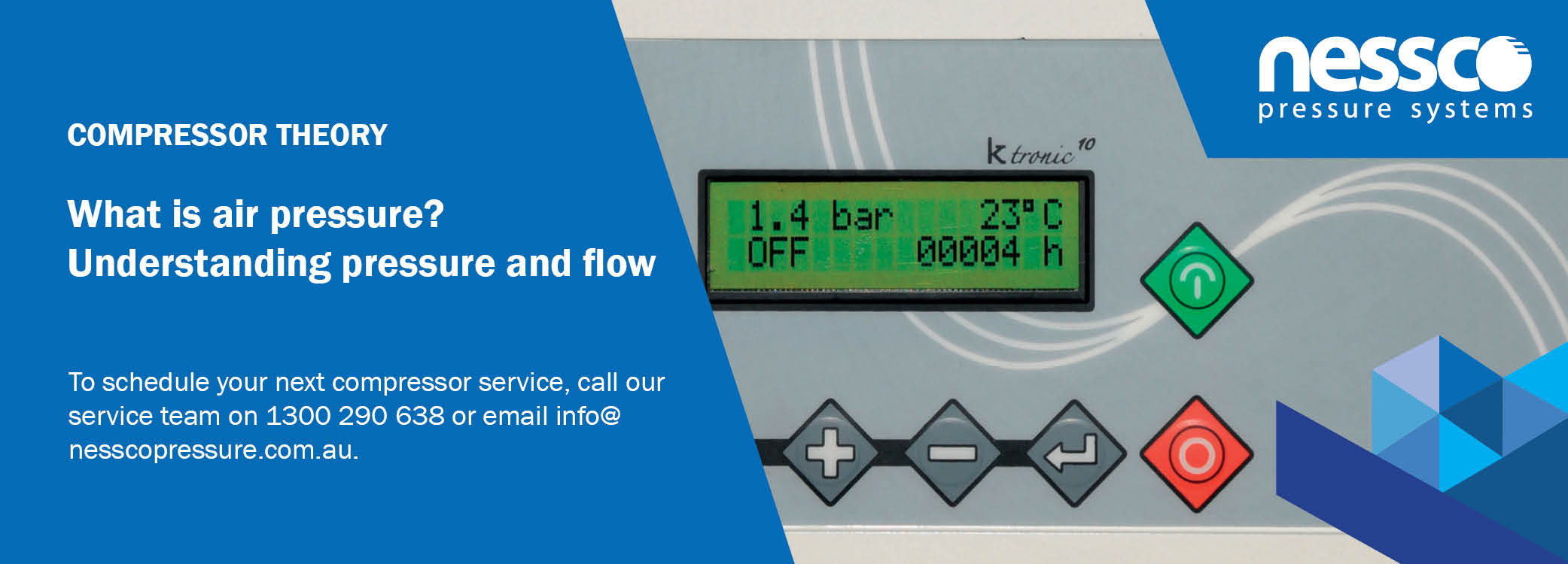 Information about air pressure including what it is and helping understand compressed air flow by Perth's Nessco Pressure Systems.